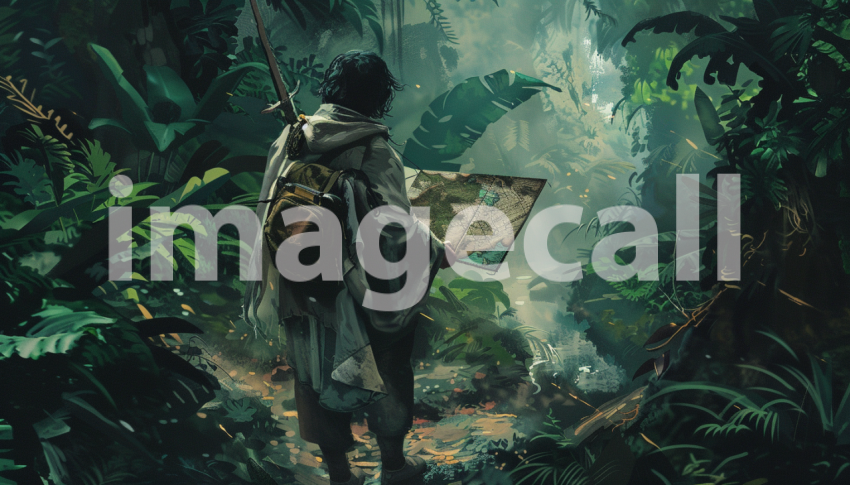 Cspreeti Digital illustration of a mysterious traveler arrivi 72249db0 ae1d 407e aaca ee2aeb7dffab 0