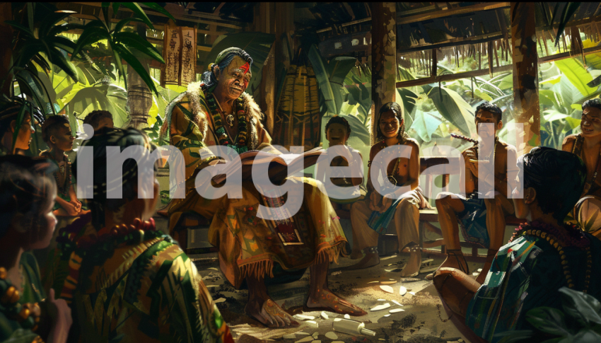 Cspreeti Digital illustration of a village elder telling tale c18bccb9 3f28 4c71 8ea6 3e4ee0156b05 0