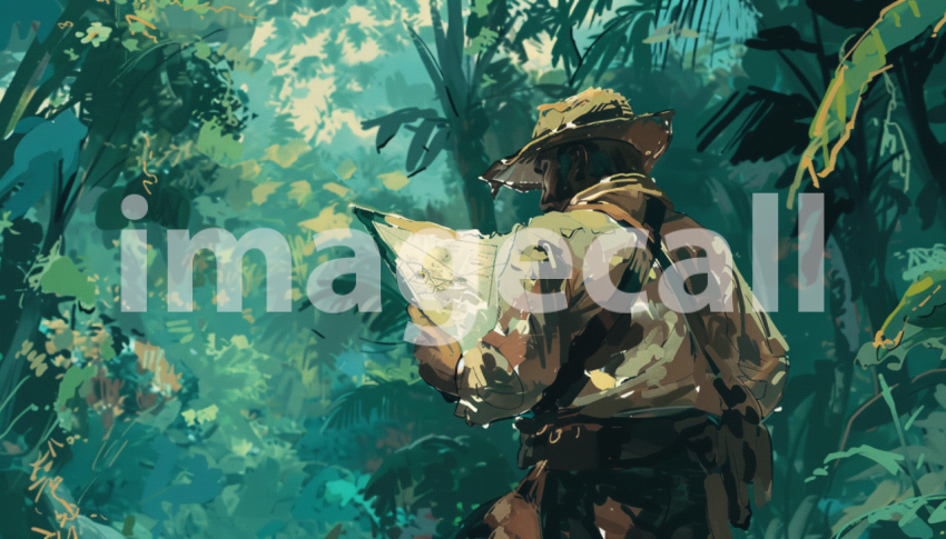 Cspreeti Digital illustration of a mysterious traveler arrivi 72249db0 ae1d 407e aaca ee2aeb7dffab 1