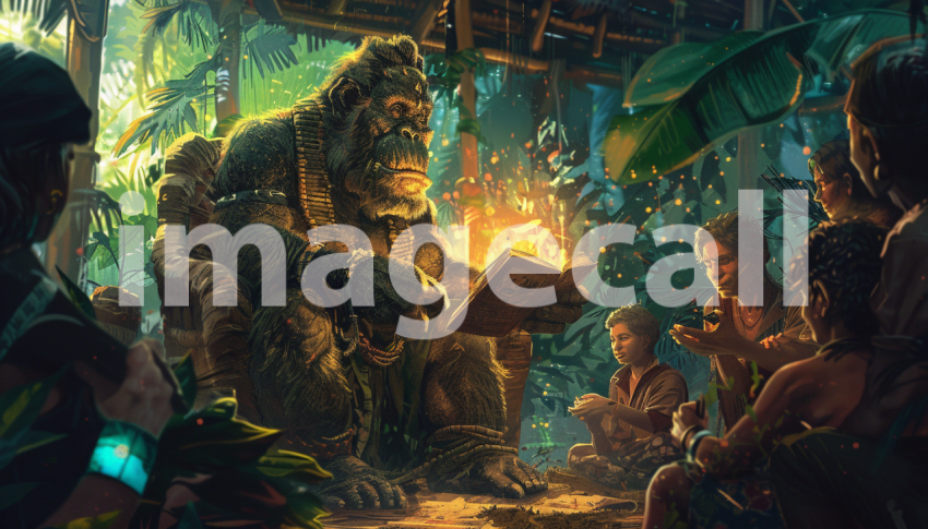 Cspreeti Digital illustration of a village elder telling tale c18bccb9 3f28 4c71 8ea6 3e4ee0156b05 3