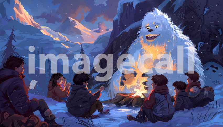 Cspreeti Digital illustration of a Yeti elder telling tales o fbf1cf78 5271 4ce8 8391 3e29994a3d17 0