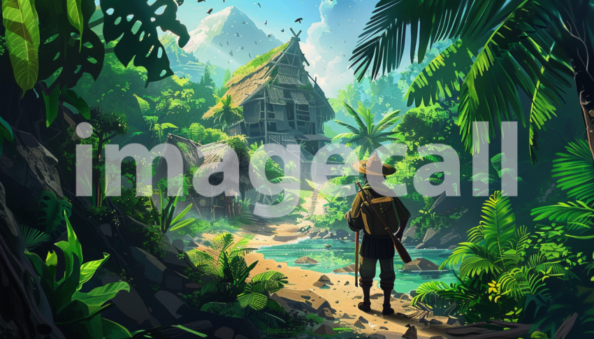 Cspreeti Digital illustration of a mysterious traveler arrivi 72249db0 ae1d 407e aaca ee2aeb7dffab 2