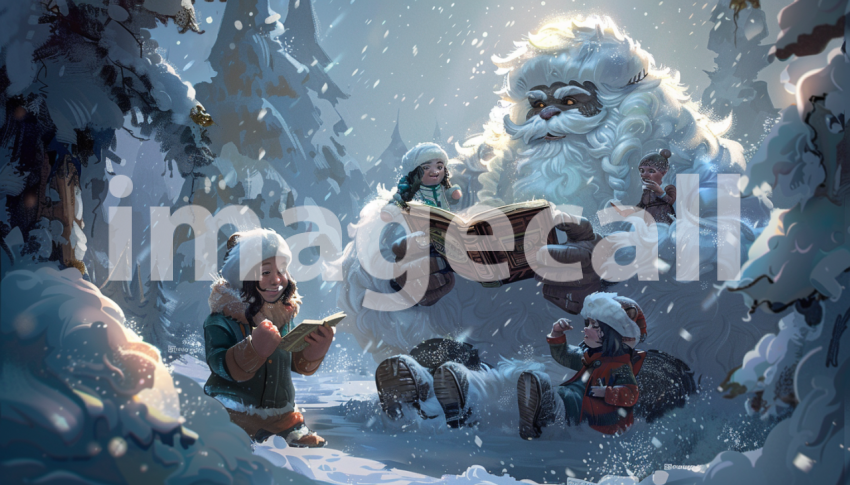 Cspreeti Digital illustration of a Yeti elder telling tales o fbf1cf78 5271 4ce8 8391 3e29994a3d17 2