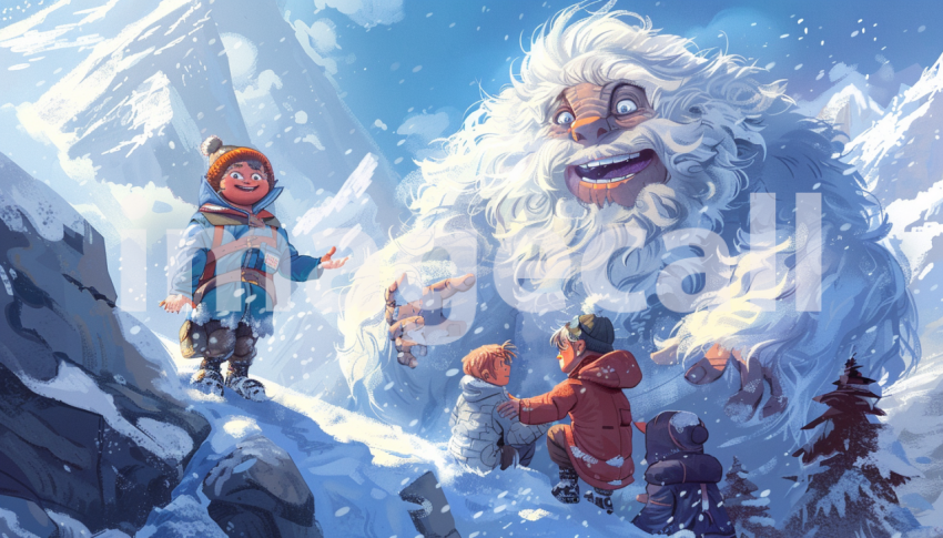 Cspreeti Digital illustration of a Yeti elder telling tales o fbf1cf78 5271 4ce8 8391 3e29994a3d17 3