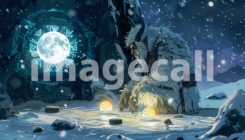 Cspreeti Digital illustration of a Yeti shaman performing a m d6f6bb14 b8f6 4f74 b7fd ad65985b0fc5 2