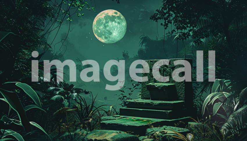 Cspreeti Digital illustration of an ancient stone altar hidde 960a3c94 fbb5 4016 85b6 71a8c4b95b8f 1