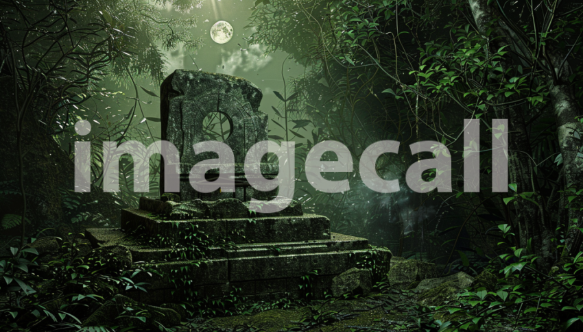 Cspreeti Digital illustration of an ancient stone altar hidde 960a3c94 fbb5 4016 85b6 71a8c4b95b8f 0