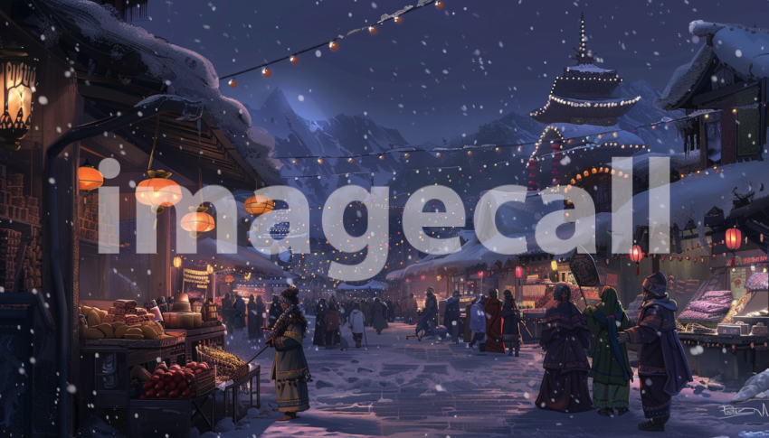 Cspreeti Digital illustration of a bustling Yeti marketplace  9944708e ed71 49fc b0f3 cb962aa4db7c 3
