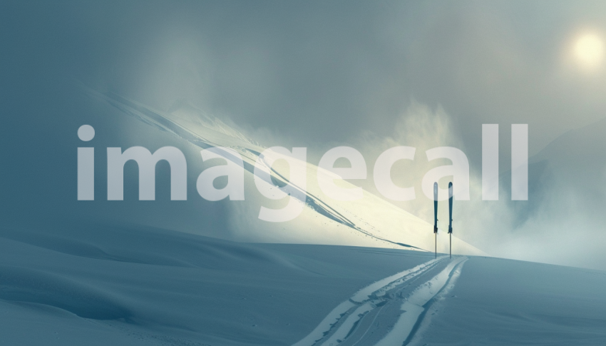 Cspreeti Digital illustration of a pair of skis left standing 75ac390e e937 4e0e a092 91fbb5ace148 1