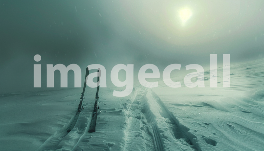 Cspreeti Digital illustration of a pair of skis left standing 75ac390e e937 4e0e a092 91fbb5ace148 2