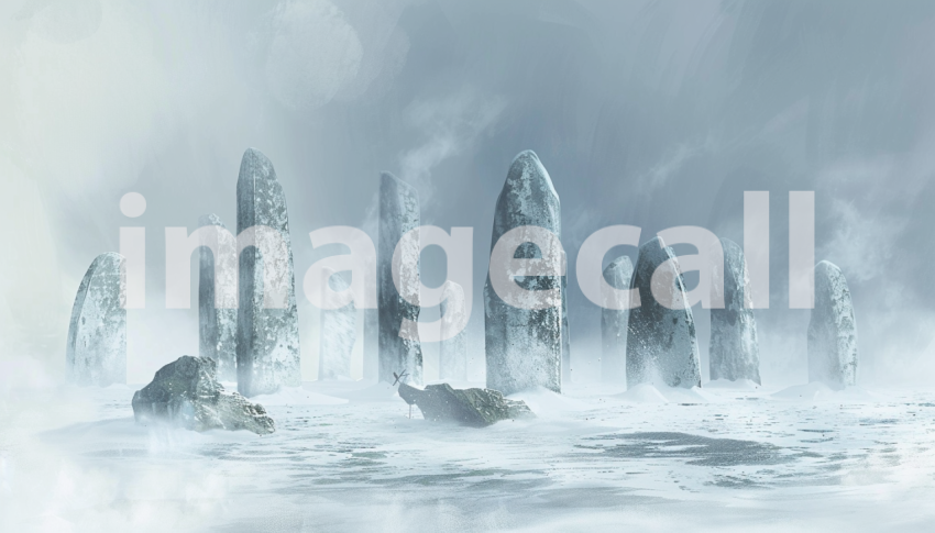 Cspreeti Digital illustration of a circle of ancient standing 3bbe57a8 1d0a 4efd 8f52 9c5ab79060dd 0