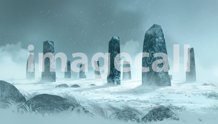 Cspreeti Digital illustration of a circle of ancient standing 3bbe57a8 1d0a 4efd 8f52 9c5ab79060dd 1