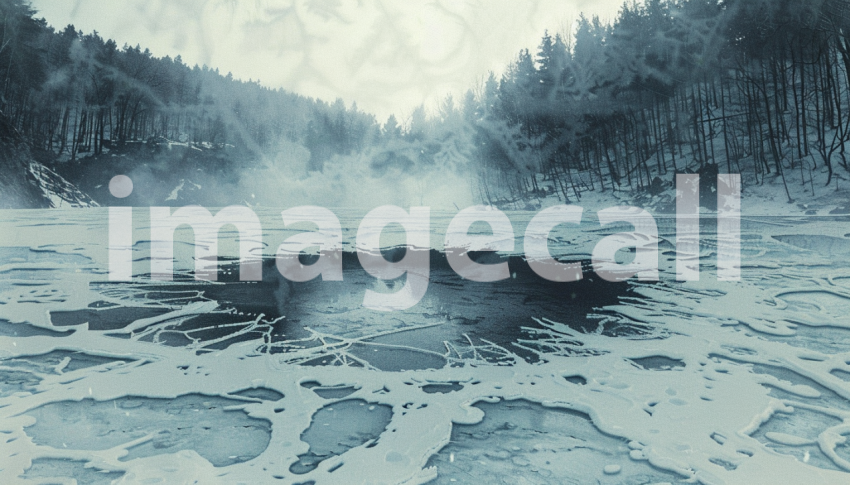 Cspreeti Digital illustration of a frozen lake the ice cracke 960f5af2 cdb8 4abb 9970 16087dcdc391 2