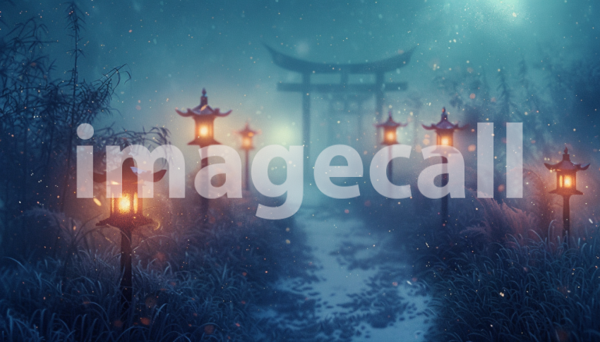 Cspreeti Digital illustration of a path marked by lanterns th 3e43ed99 33e7 43b0 b14f dfba966df7f9 2