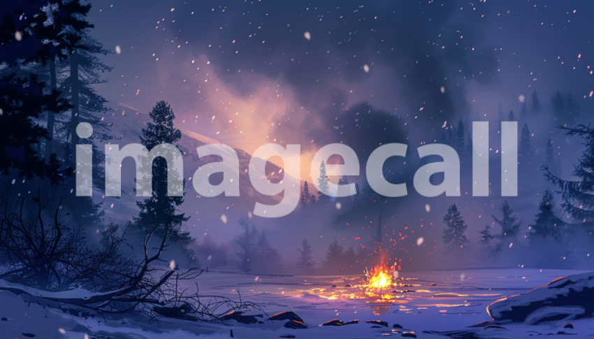 Cspreeti Digital illustration of a weary travelers campfire b afc801a4 9493 402a 872b d97384bd6eed 3