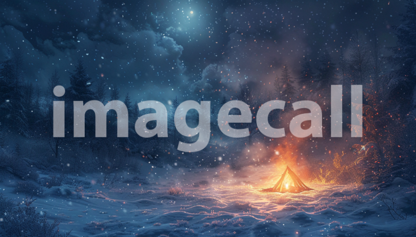 Cspreeti Digital illustration of a weary travelers campfire b afc801a4 9493 402a 872b d97384bd6eed 2