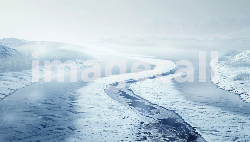 Cspreeti Digital illustration of a frozen river winding throu 35ffcd02 6d88 4df2 811f 4daf080a062d 1