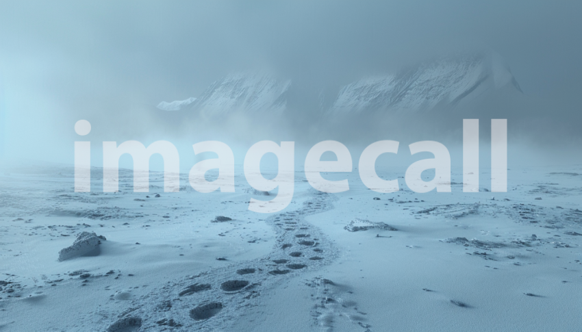 Cspreeti Digital illustration of a lone wolfs tracks leading  817e0d68 8609 4a47 98e8 555905c95cf9 2