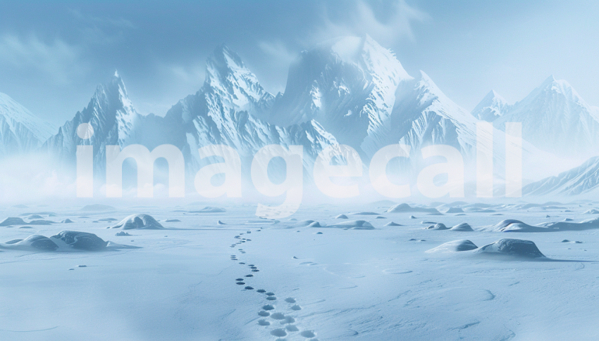 Cspreeti Digital illustration of a lone wolfs tracks leading  817e0d68 8609 4a47 98e8 555905c95cf9 0