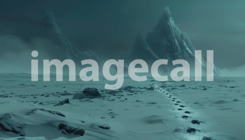 Cspreeti Digital illustration of a lone wolfs tracks leading  817e0d68 8609 4a47 98e8 555905c95cf9 3