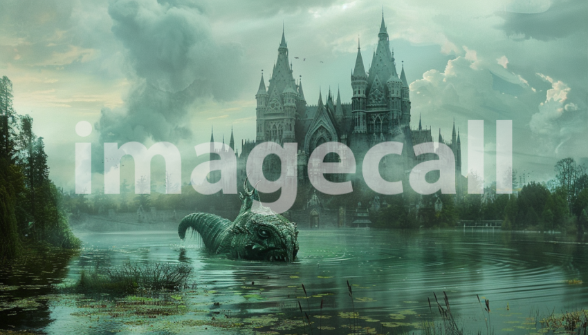 Cspreeti Digital illustration of a mythical creature emerging 50973f53 67b8 4fff abba 9e85a14e19d3 2