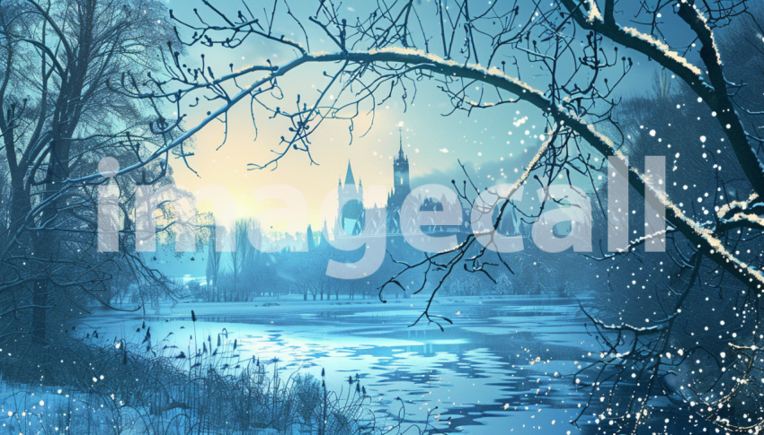 Cspreeti Digital illustration of a winters eve on the swamp r 618dbd6a 675d 4402 9732 c522cda06430 1