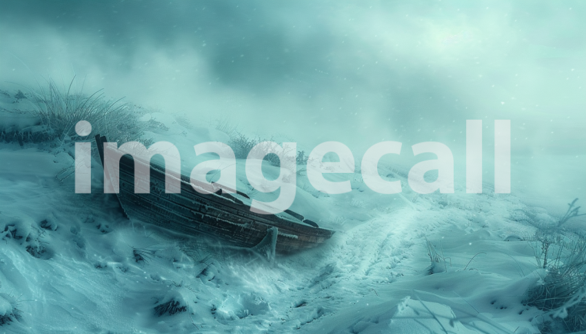 Cspreeti Digital illustration of an abandoned sled half burie 0266454d 971c 43c9 bec8 e066a2e5ba2d 1