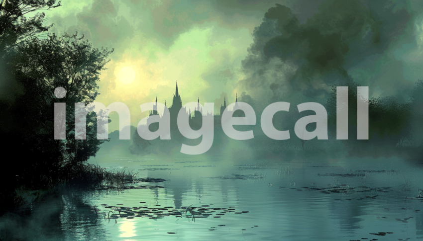 Cspreeti Digital illustration of a misty morning on the swamp c9d1fc76 58cc 4f65 acc6 a165d478b491 1