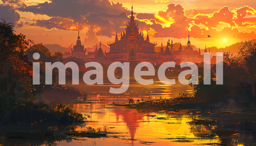 Cspreeti Digital illustration of the Kings land at dawn with  fc821bd5 ad46 45ae 8156 96756dbcf45d 0