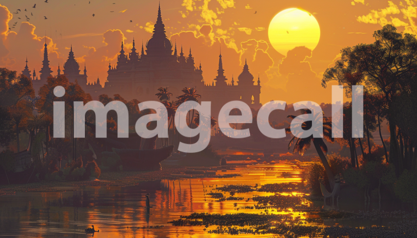 Cspreeti Digital illustration of the Kings land at dawn with  fc821bd5 ad46 45ae 8156 96756dbcf45d 2