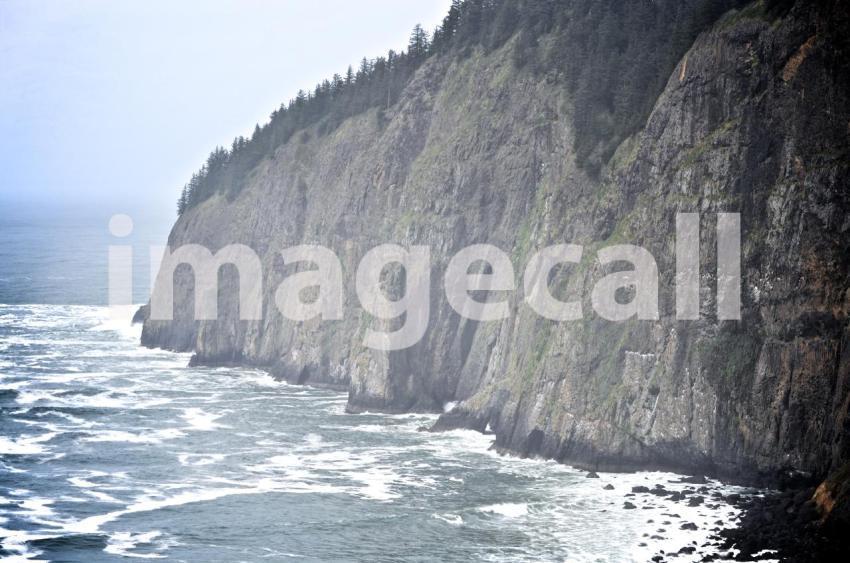 Craggy cliffs by the Pacific Ocean