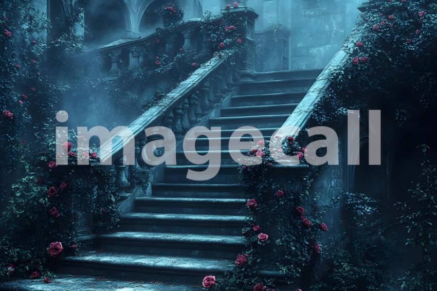 001 dark stone staircase 30 backdrops b25008