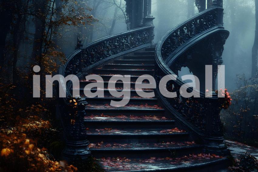 018 dark stone staircase 30 backdrops b25008