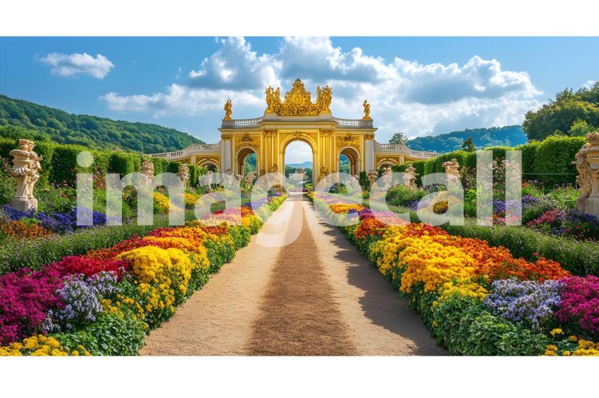 028 lavish baroque garden 25 backdrops b25253