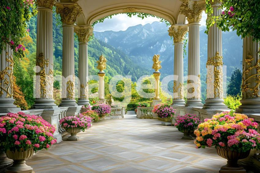 012 lavish baroque garden 25 backdrops b25253