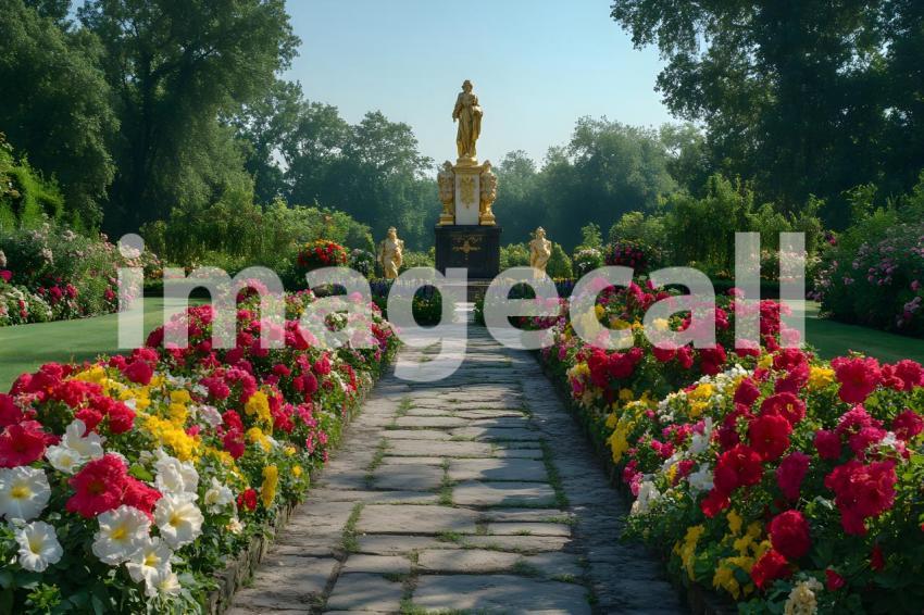 002 lavish baroque garden 25 backdrops b25253