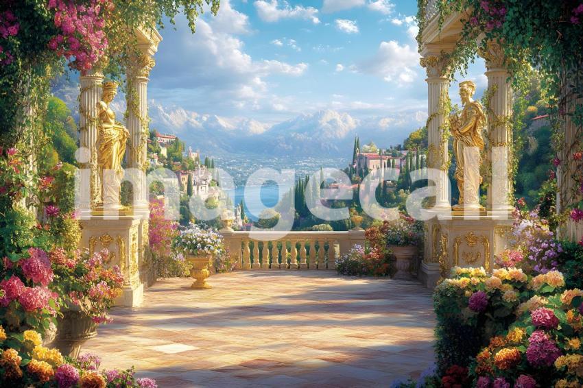 004 lavish baroque garden 25 backdrops b25253