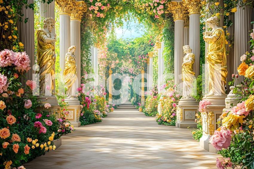 005 lavish baroque garden 25 backdrops b25253