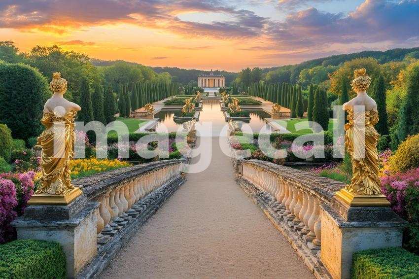 007 lavish baroque garden 25 backdrops b25253