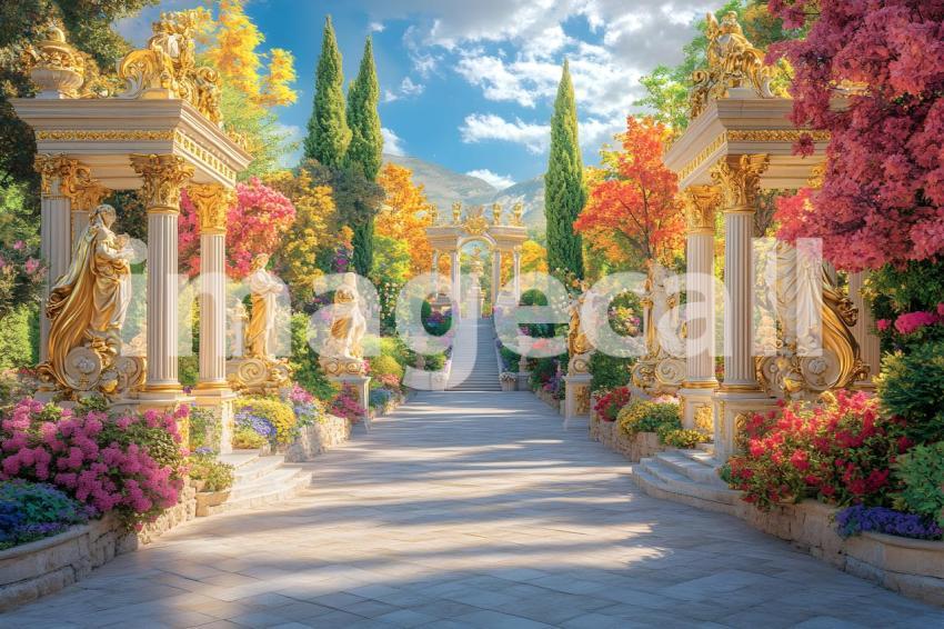 016 lavish baroque garden 25 backdrops b25253