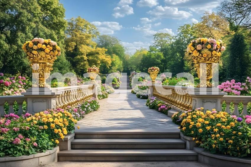 006 lavish baroque garden 25 backdrops b25253