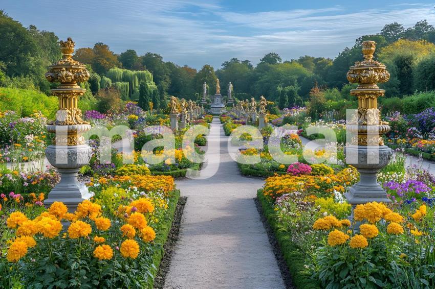 008 lavish baroque garden 25 backdrops b25253