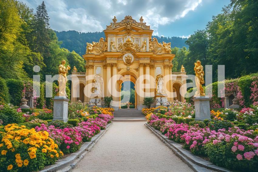 024 lavish baroque garden 25 backdrops b25253