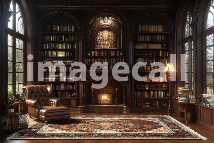 038 grand victorian bookcase 35 backdrops b25169