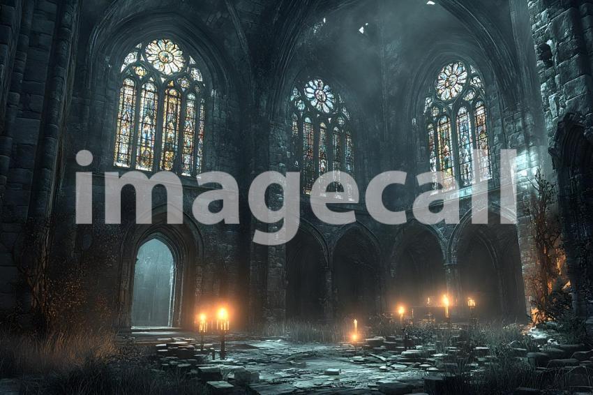 001 dark cathedral interior 40 backdrops b25005