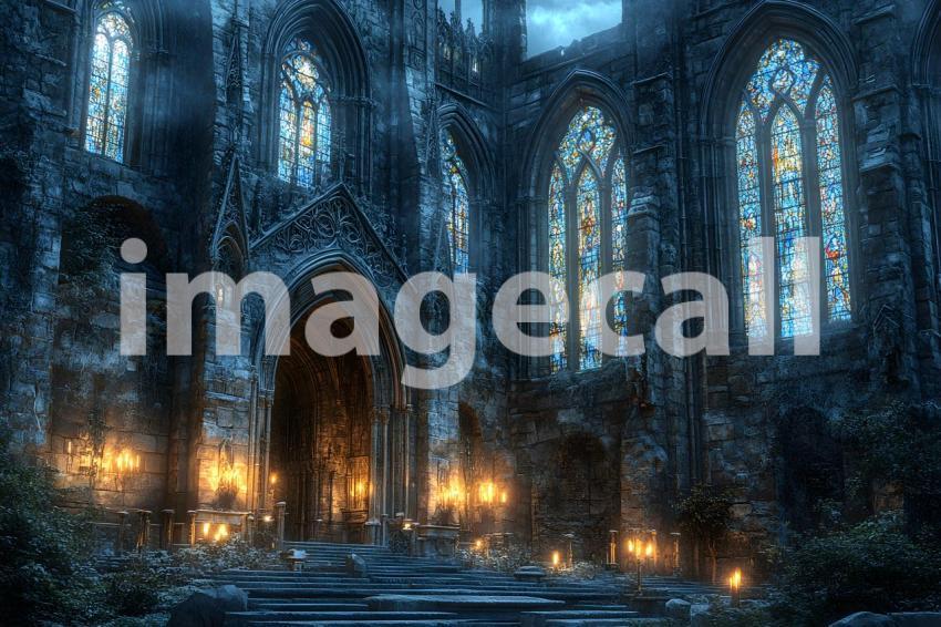016 dark cathedral interior 40 backdrops b25005