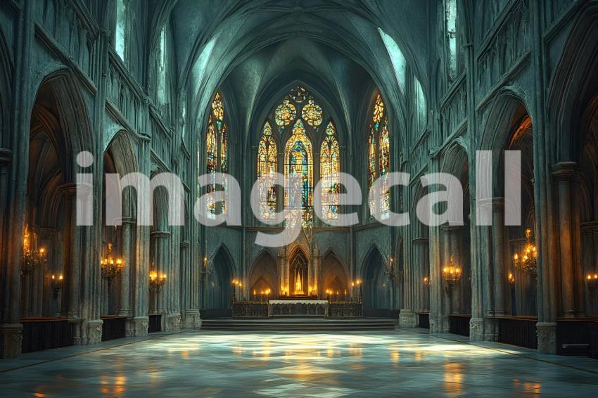 027 dark cathedral interior 40 backdrops b25005