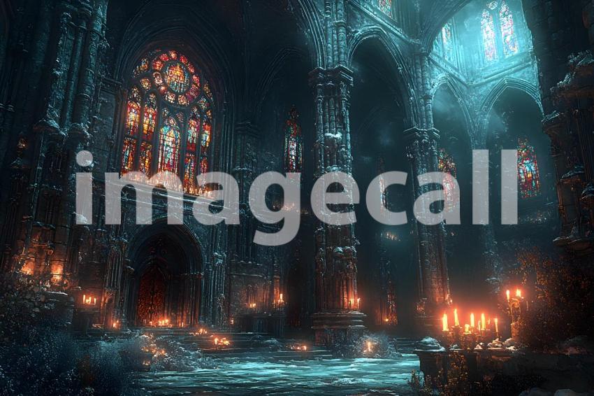 029 dark cathedral interior 40 backdrops b25005
