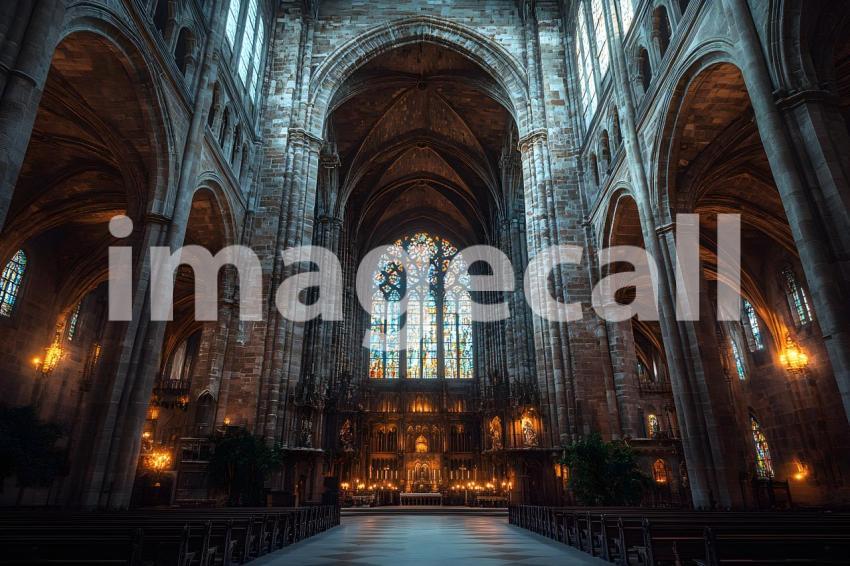 031 dark cathedral interior 40 backdrops b25005