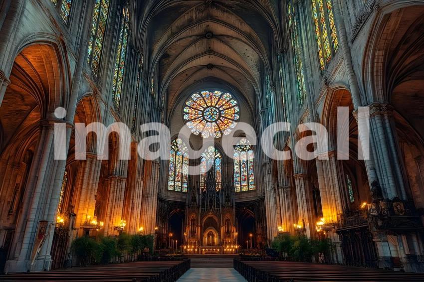 034 dark cathedral interior 40 backdrops b25005